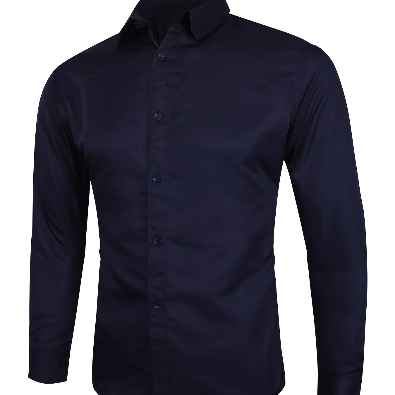 Solid Color Business Shirt: Slim Fit, Allows for a Sleek Look and Comfortable Wear.