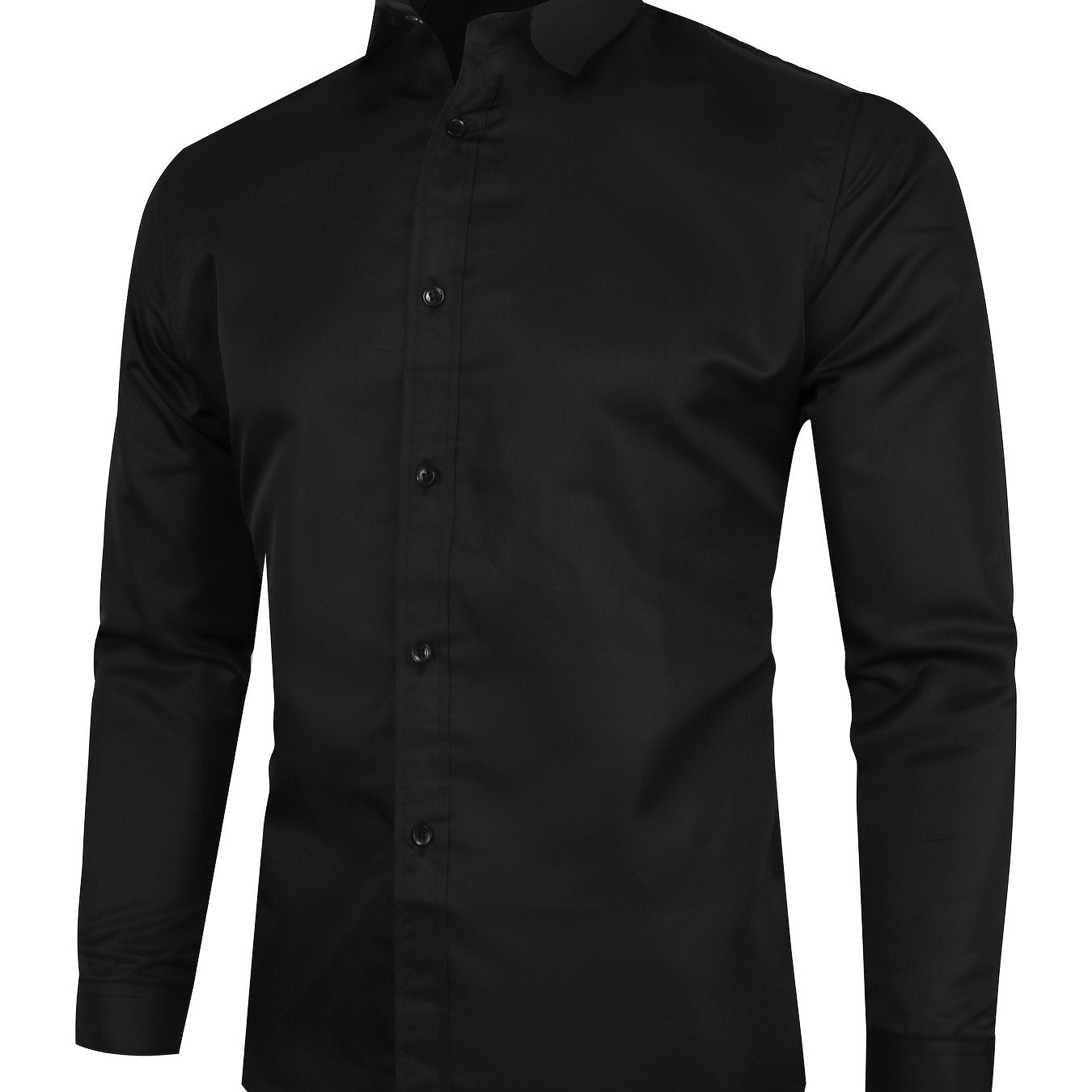 Solid Color Business Shirt: Slim Fit, Allows for a Sleek Look and Comfortable Wear.