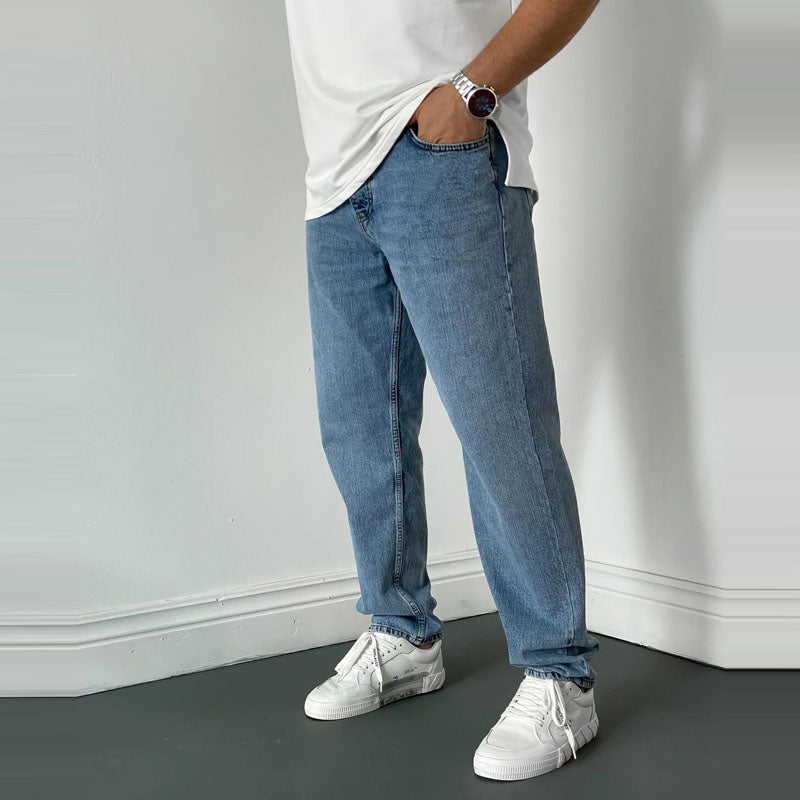 Foruwish - Mens Classic Solid Color Casual Jeans