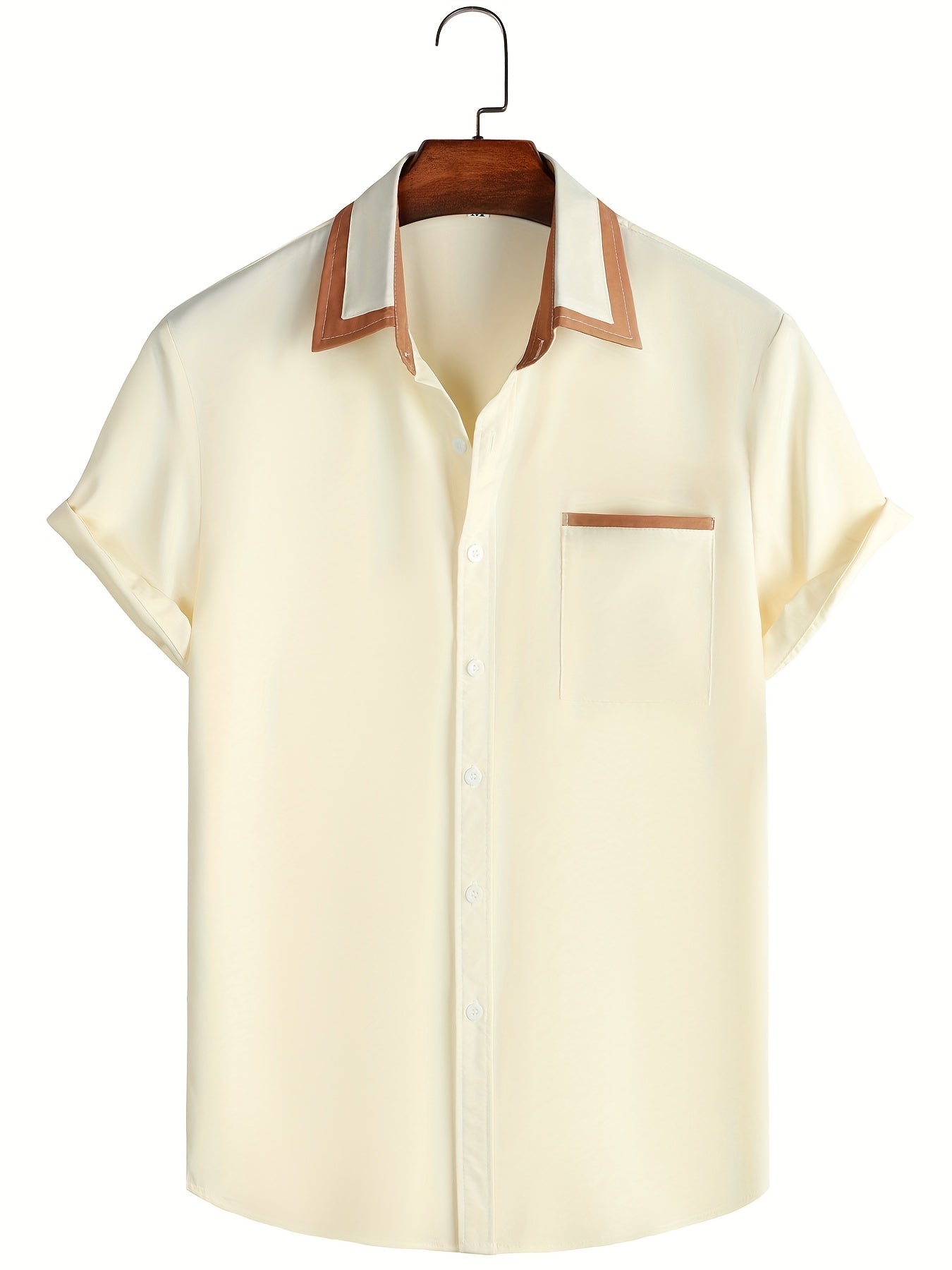 Summer Casual T-shirt: Stretchy, Buttoned, and Comfy for Men