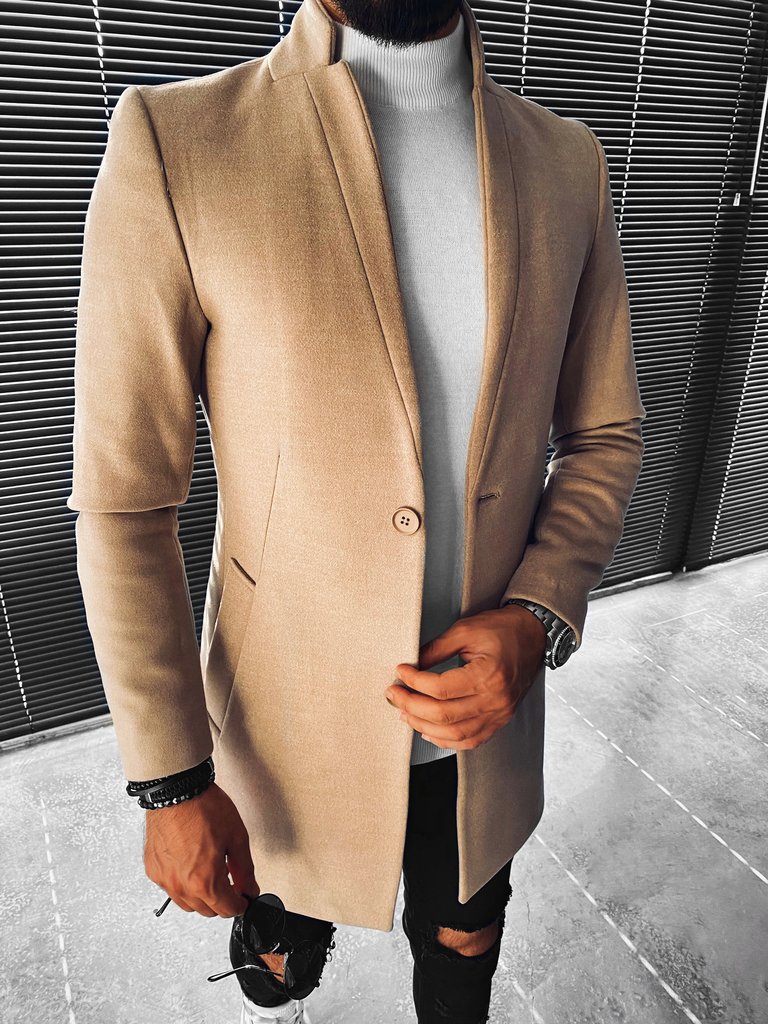 Foruwish - Men's Fashion Solid Color Stand Collar Jacket Coat