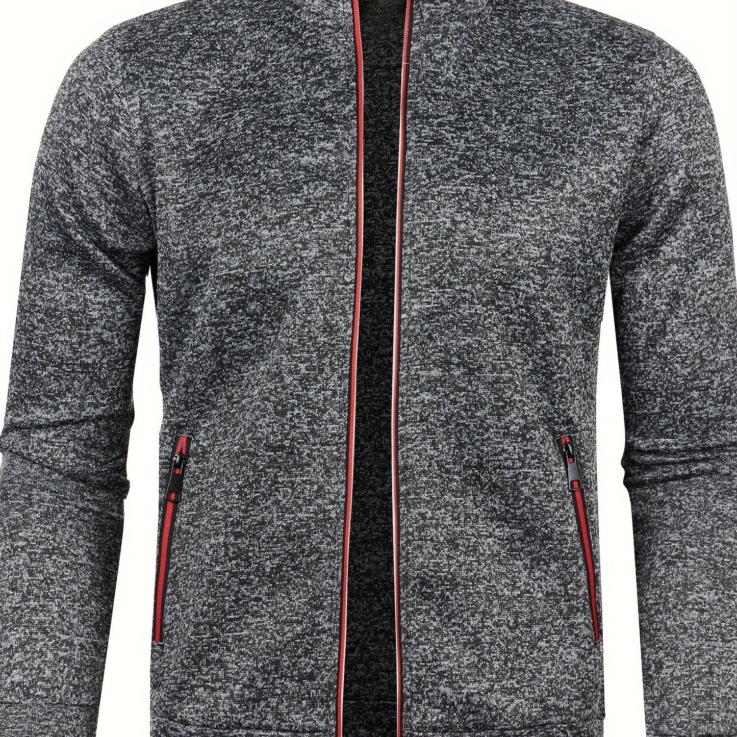 Foruwish - Elegant Mid Stretch Cardigan, Men's Casual Full Zip Up Cardigan Sweater Coat For Fall Winter