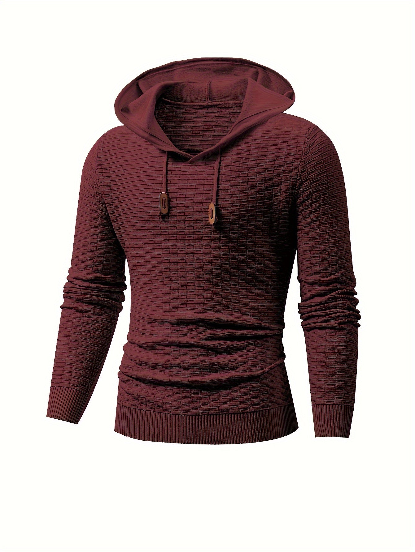 Foruwish - Men's Casual Drawstring Long Sleeves Hooded Pullover Sweaters