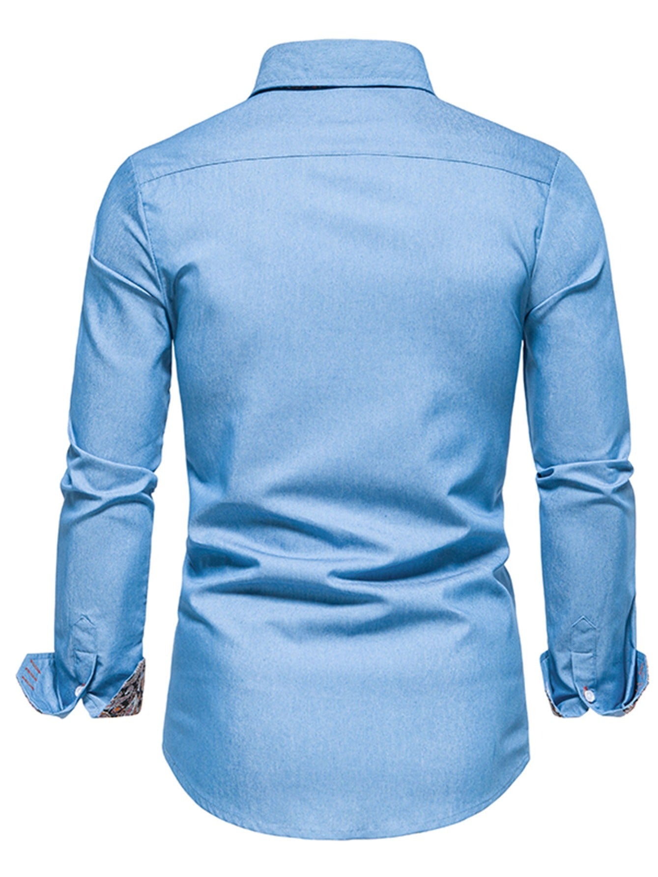 Stylish and Comfortable Men's Denim Clash Shirt with Long Sleeves