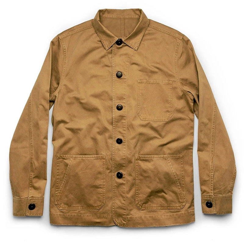 Foruwish - Men's Retro SO5 Dutton Ranch Jackets Tabecoo Brown Canvas Cotton Shirt  Oversize Long Sleeve Shirt Jacket Ture To US Size