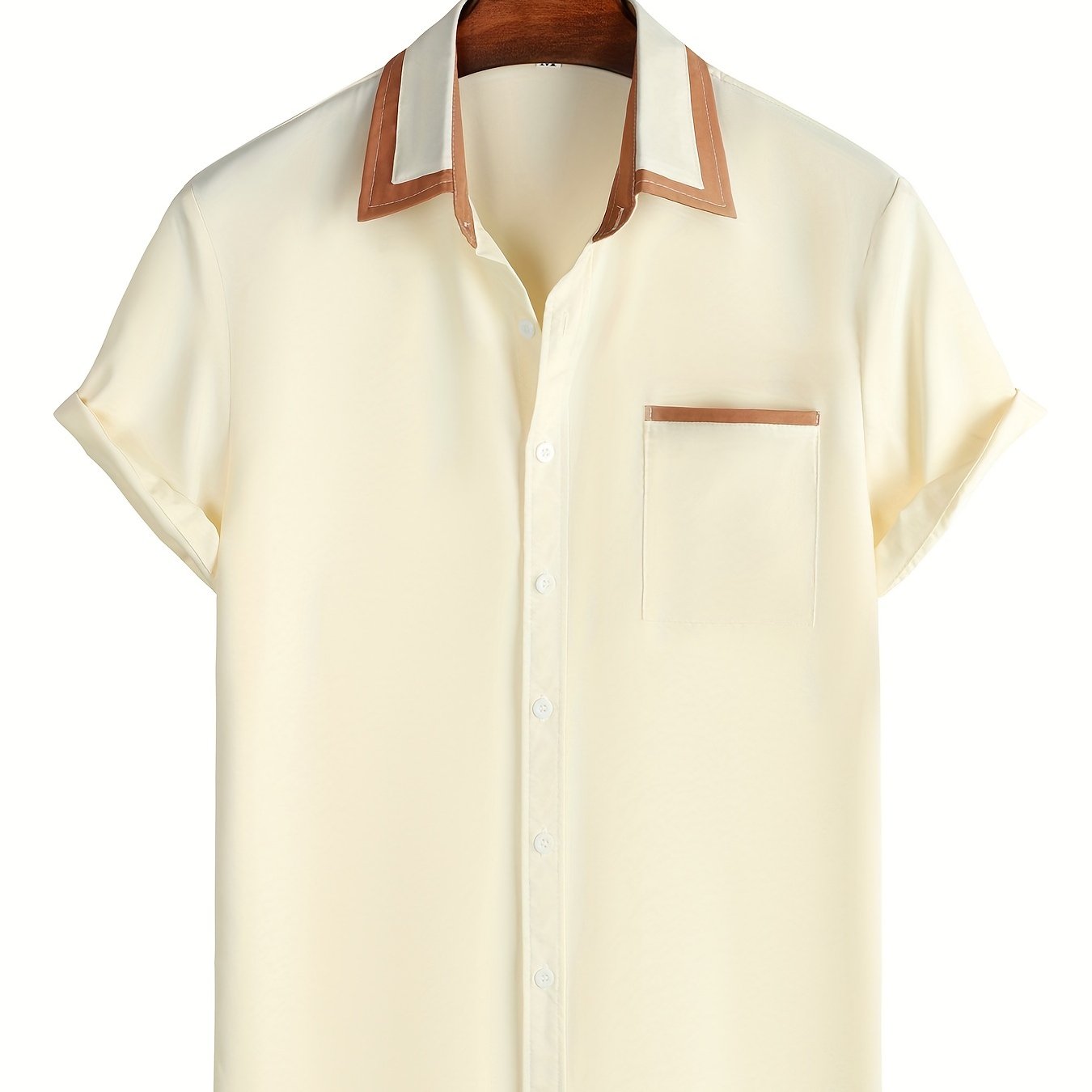 Summer Casual T-shirt: Stretchy, Buttoned, and Comfy for Men