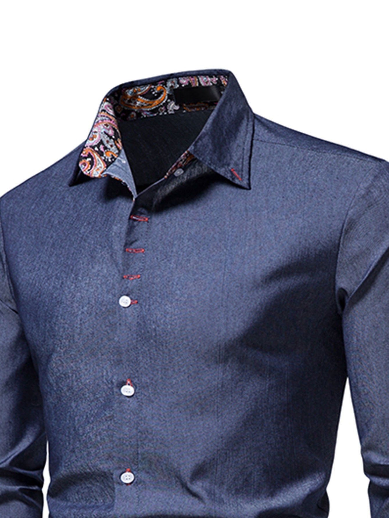 Stylish and Comfortable Men's Denim Clash Shirt with Long Sleeves