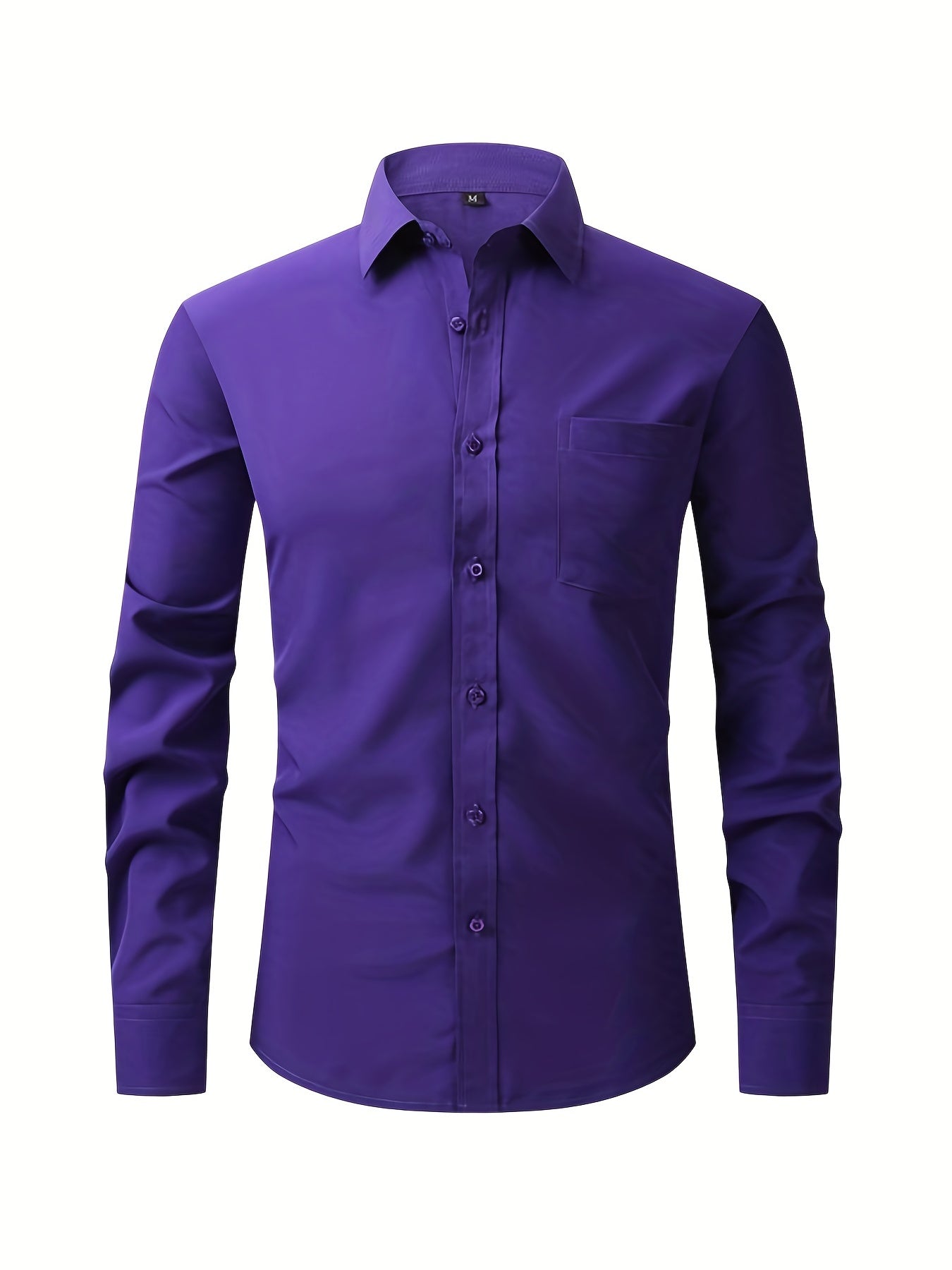 Men's Stylish Button Down Fit Lapel Dress Shirt - Perfect for Any Occasion!