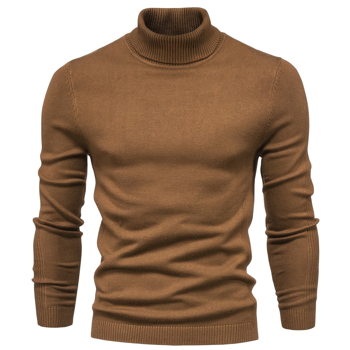 Foruwish - All Match Best Sellers Autumn Winter Pullover Men Solid Turtleneck Sweaters