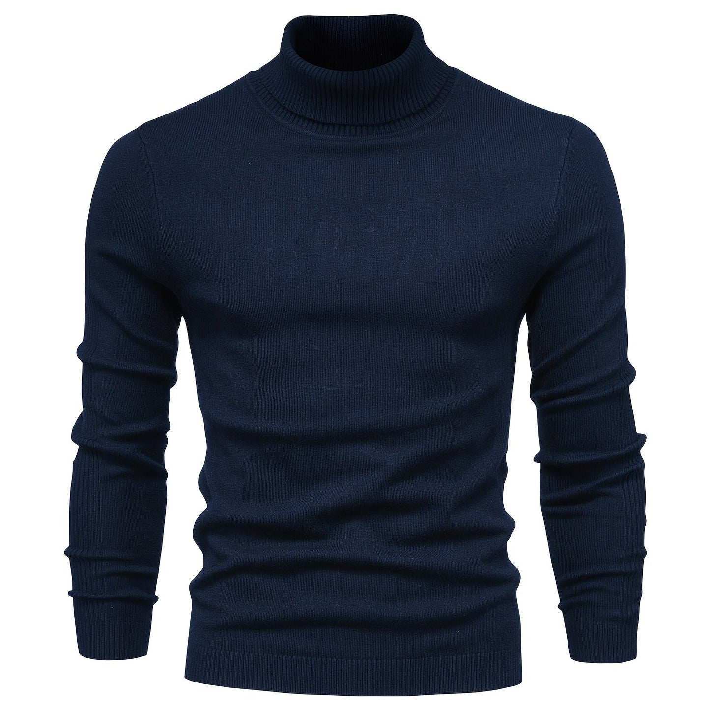 Foruwish - All Match Best Sellers Autumn Winter Pullover Men Solid Turtleneck Sweaters