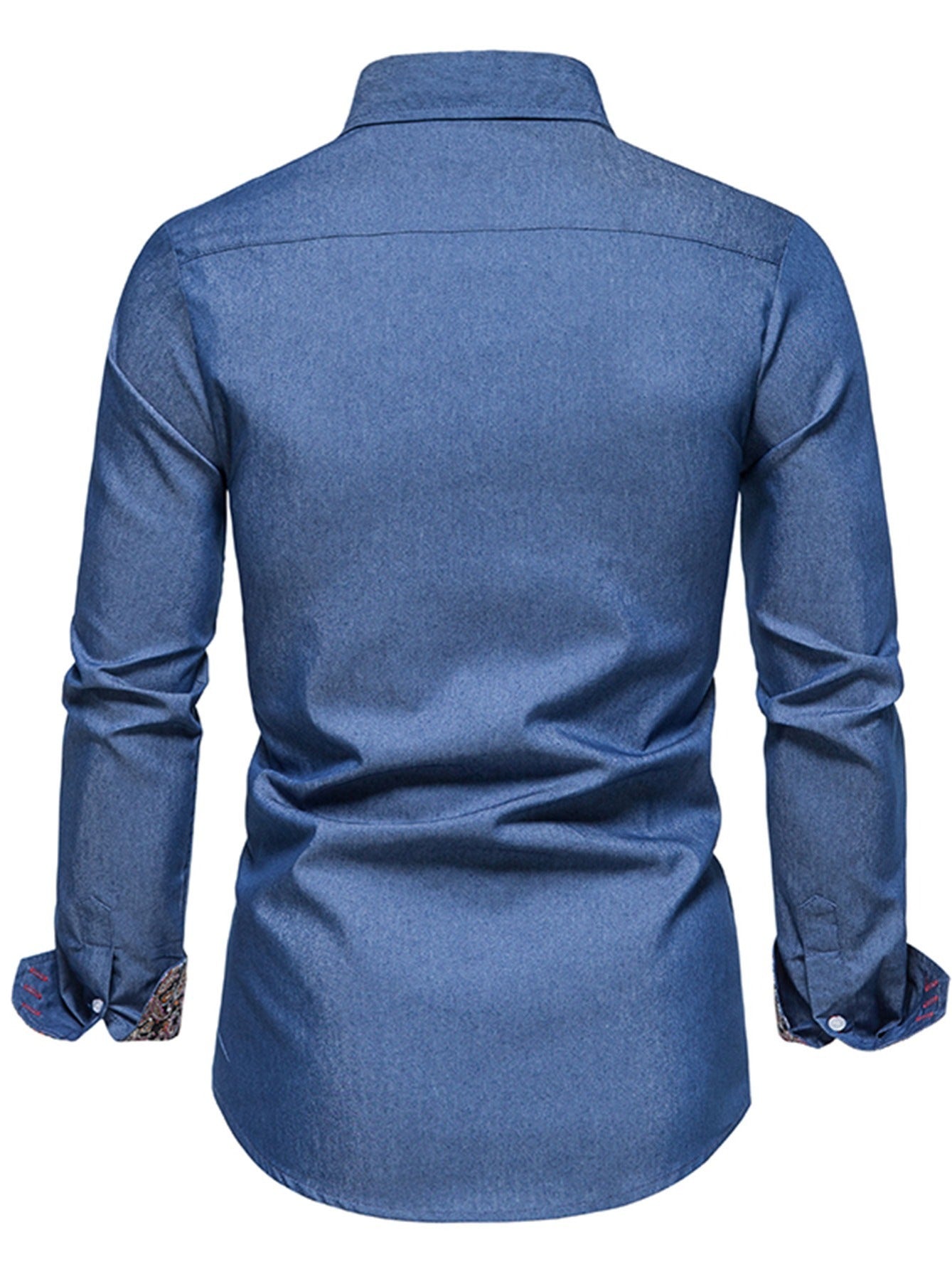 Stylish and Comfortable Men's Denim Clash Shirt with Long Sleeves