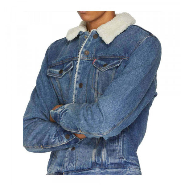 Foruwish - Men's Kayce Dutton Inspired Blue Denim Jacket US Size Gift For Kayce Fans Dress Like Kayce /Luke Grimes  West Style