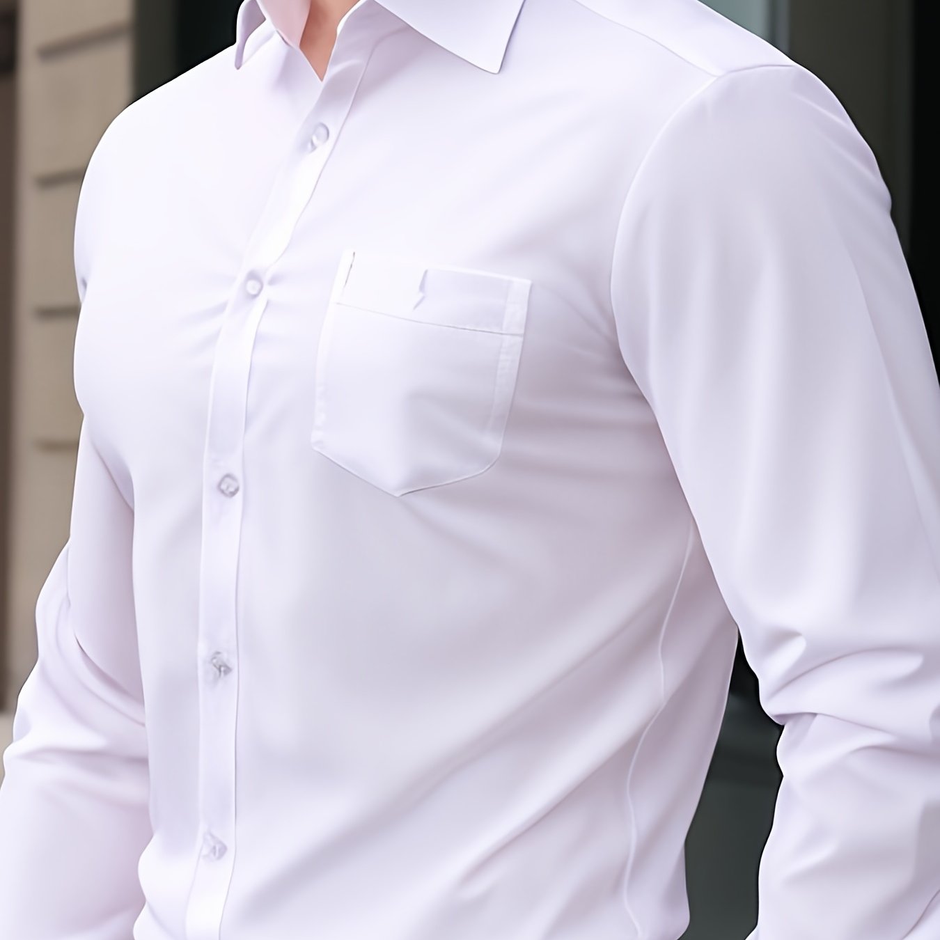 Men's Stylish Button Down Fit Lapel Dress Shirt - Perfect for Any Occasion!