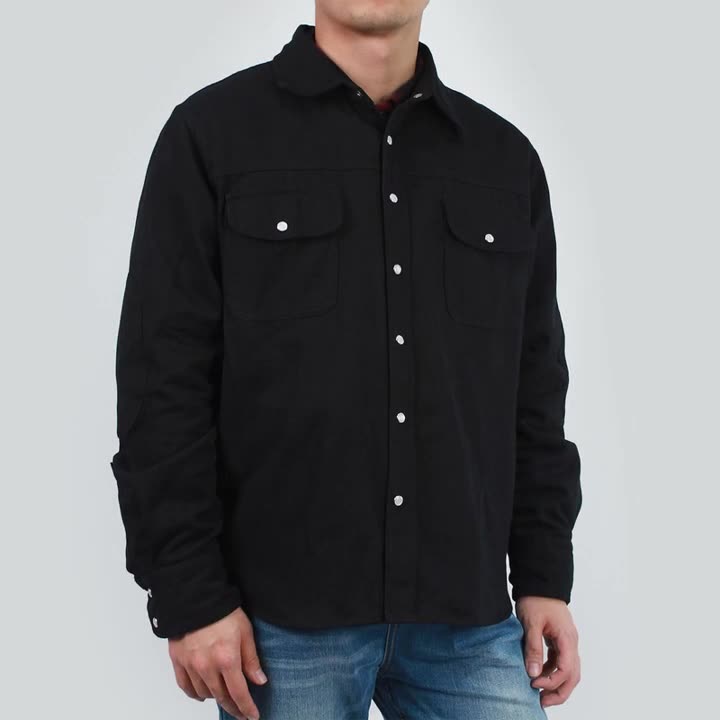 Foruwish - Men's Retro Black Rp/Cole Hauser Black Cotton Jacket For Rp Fans Dress LIke Cowboy Rp Canvas Cotton Shirt  Oversize Long Sleeve West Shirt