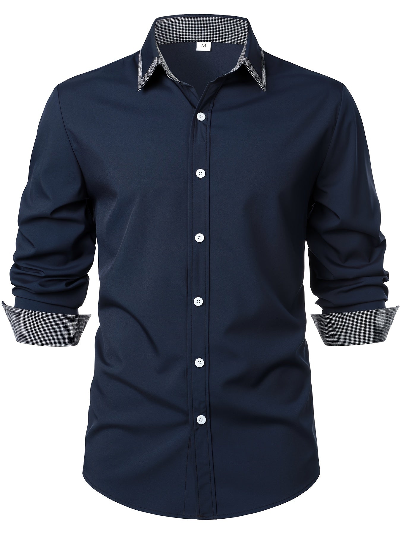 Stylish Men's Plaid Button Down Shirt - Perfect for Business Casual Dress and Comfortable Long Sleeves