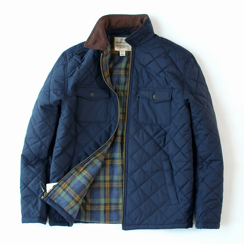 Foruwish - Men's Kevin Costner Jacket John Dutton vintage style  Vintage Indigo Blue Water-Resistant light Gren & Blue Plaid Flannel Lined  Quiltd Jacket Long Sleeve US Size West  Barn Jacket