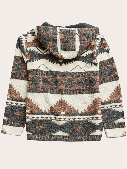 Foruwish - Printed Long Sleeve Aztec Hoodies Men