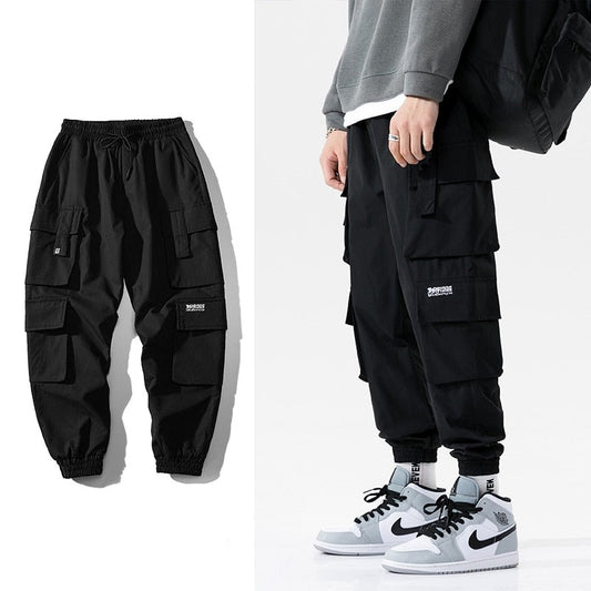 Streetwear Black Mens Harem Joggers Pants Men Cargo Pants 2023 Hip Hop Casual Pockets Sweatpants Male Oversized Fashion Trousers