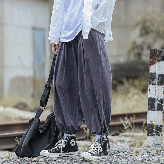 Fashion Men Harem Pants Loose Streetwear Mens Casual Trousers Oversized Man Solid Color Jogging Pants Japanese Style 5XL