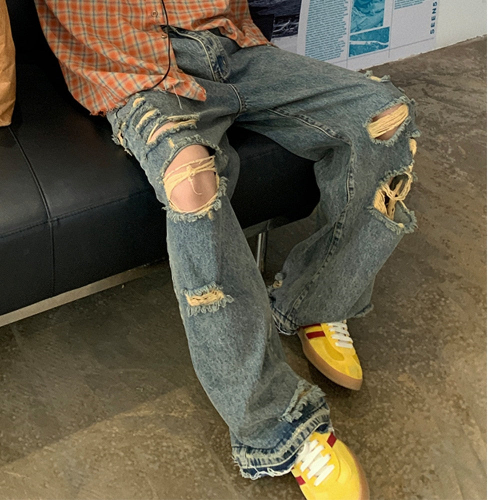 2023 Holocene American trendy Korean version orange plaid shirt Men's long sleeved loose and versatile lazy coat streetwear