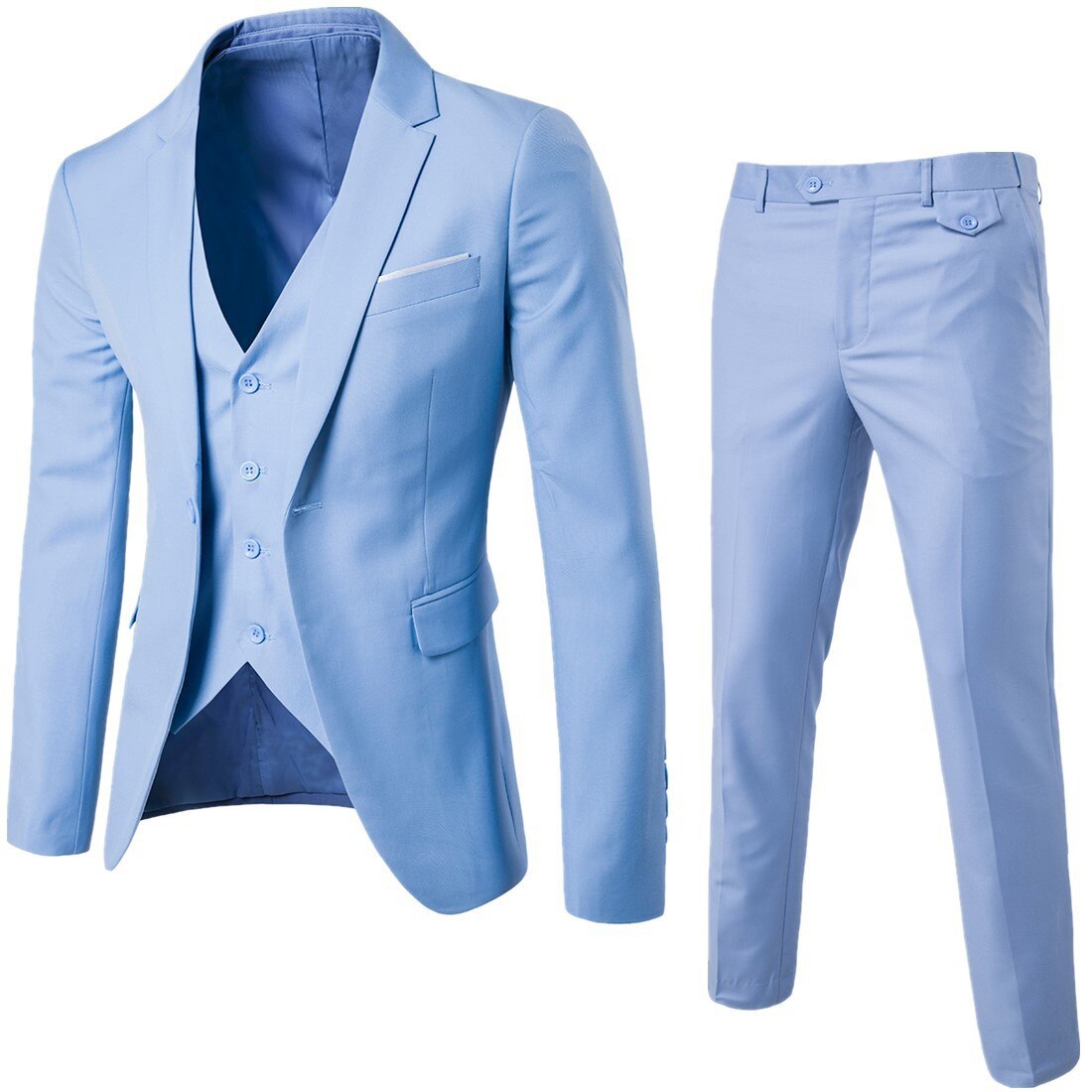 Men's 3 Piece Suits Elegant Wedding Dress Blazers Set Luxury Full Coat Pants Design With Business Fit Jacket And Vest