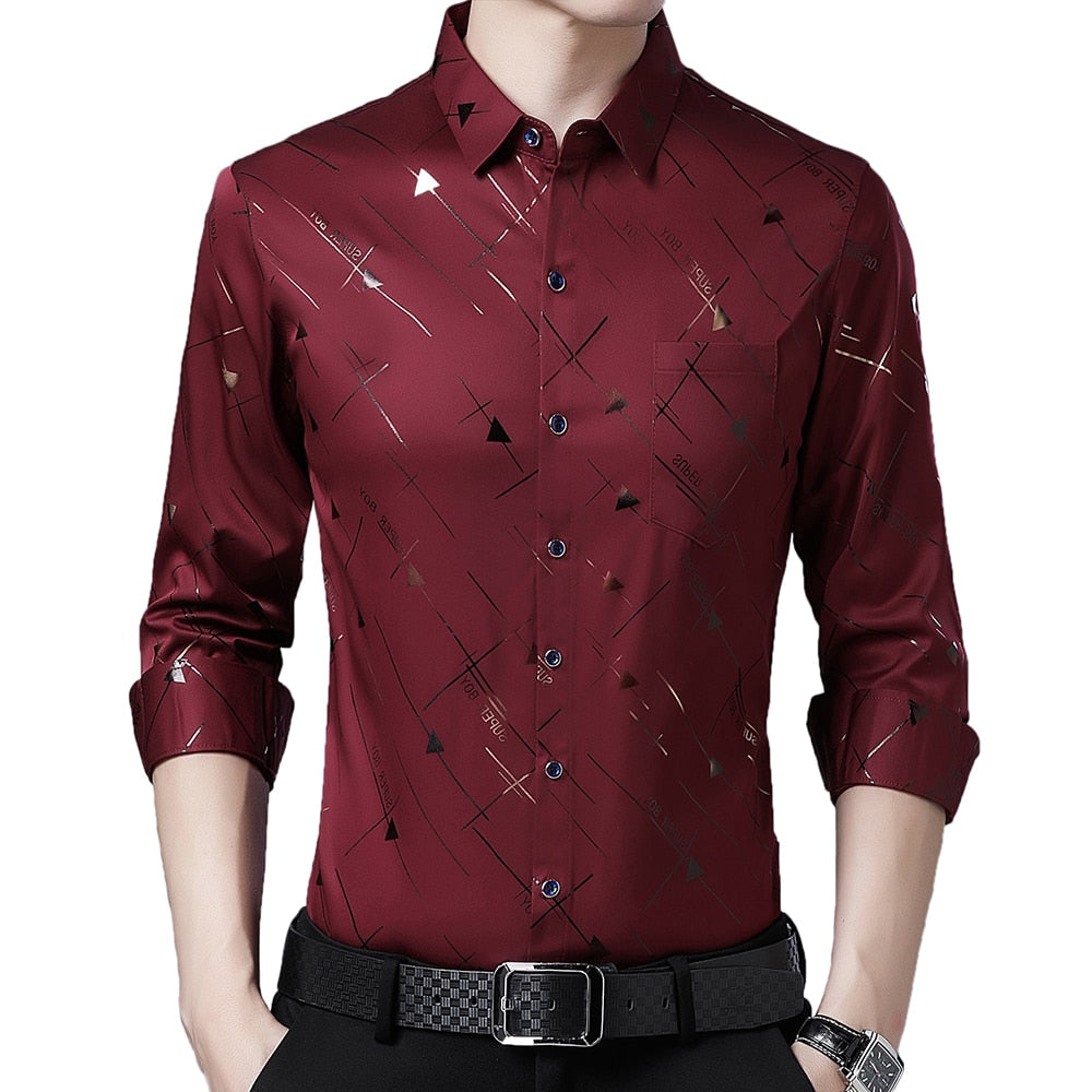 designer big pocket mens shirts for men clothing korean fashion long sleeve shirt luxury dress casual clothes jersey 7318