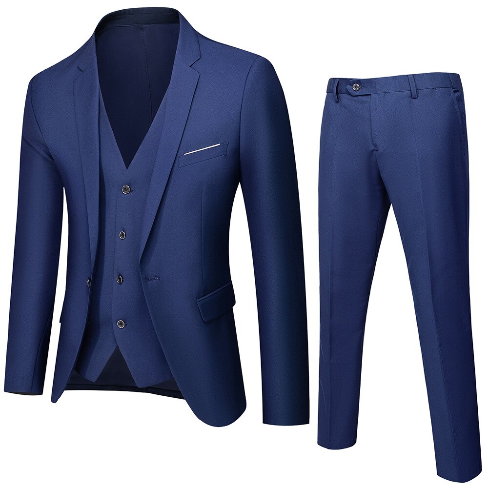 Blazers Set Suits For Men Elegant Wedding Luxury 3 Pieces Business Formal Vest Pants Full Coats 2023 Jackets Free Shipping