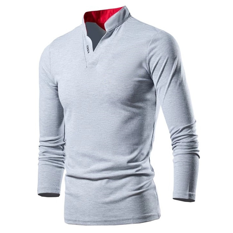 Fashion Brand Polo Shirt Men's Casual Korean Solid Color Long-sleeved Tops Men Classic Summer Polo Shirt Male T-shirt 6XL 7XL