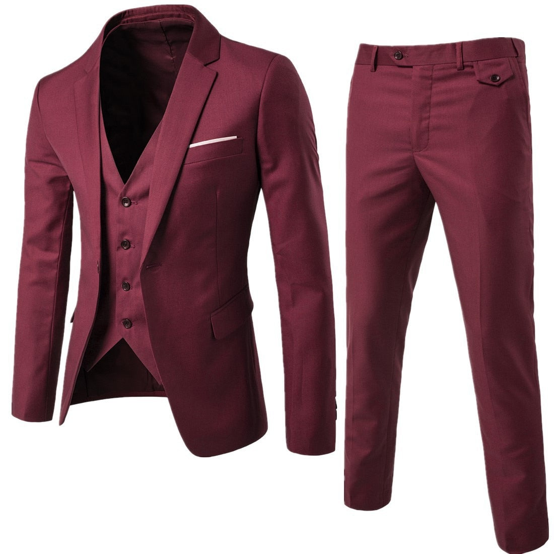 Men Blazers 3 Pieces Sets Wedding Formal 2 Suits Elegant Business Luxury Full Vest Pants Coats Classic Jackets Free Shipping