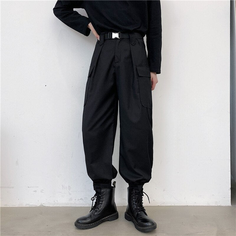 Men'S Cargo Pants Tooling Pant Men's Vintage Loose Wide Leg Streetwear Casual Hip-hop Micro-Stretch Mid-Rise Cotton Trousers B48