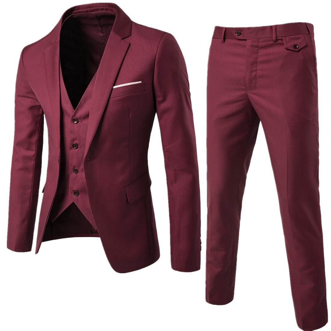 Men's 3 Piece Suits Elegant Wedding Dress Blazers Set Luxury Full Coat Pants Design With Business Fit Jacket And Vest