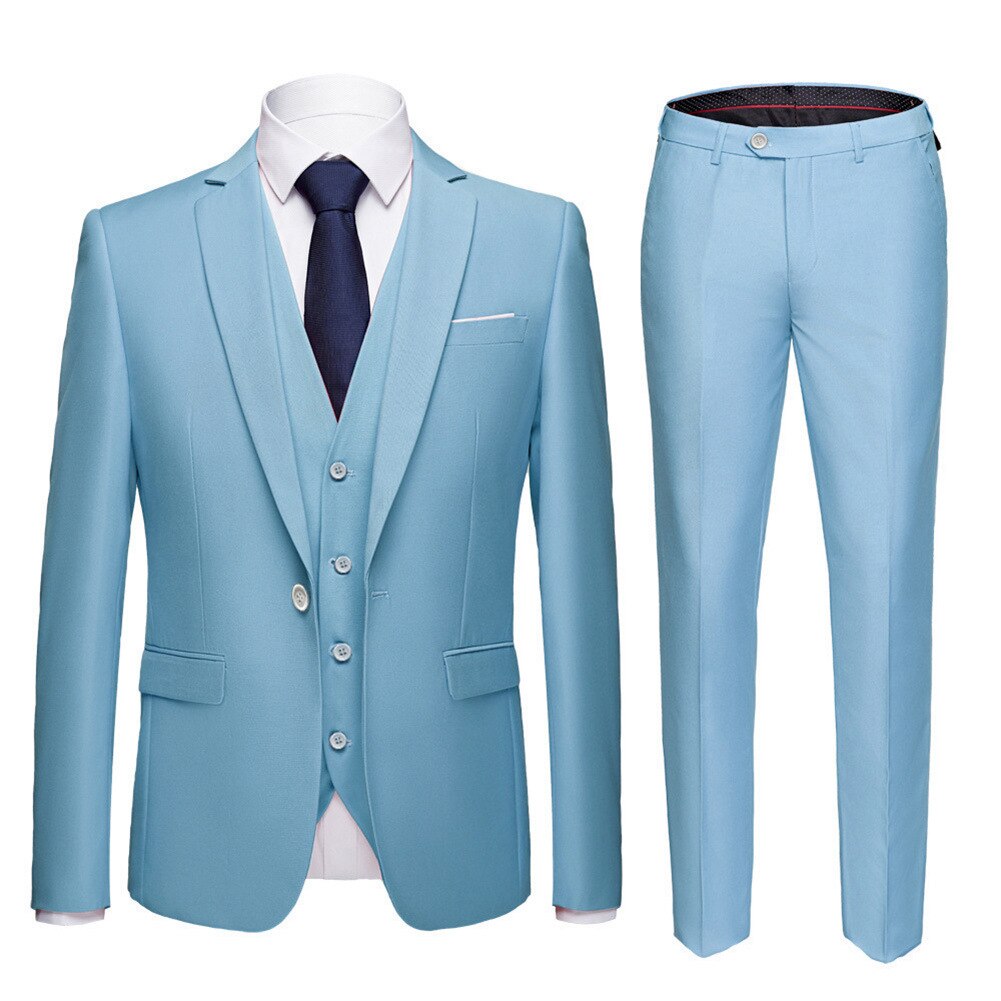 Men's 3 Piece Suits Elegant Wedding Dress Blazers Set Luxury Full Coat Pants Design With Business Fit Jacket And Vest