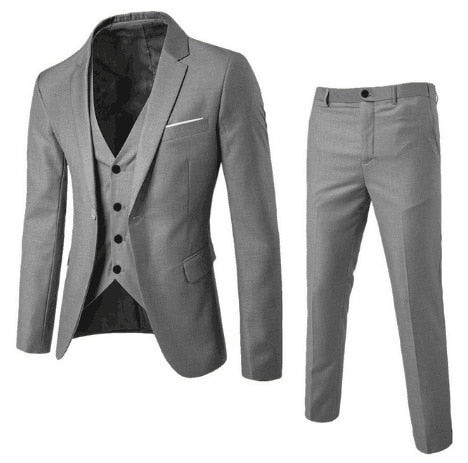 Men Blazers 3 Pieces Sets Wedding Formal 2 Suits Elegant Business Luxury Full Vest Pants Coats Classic Jackets Free Shipping