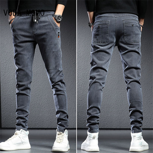 Spring Summer Black Gray Cargo Jeans Men Streetwear Denim Jogger Pants Men Baggy Harem Jean Trousers cargo pants men jeans