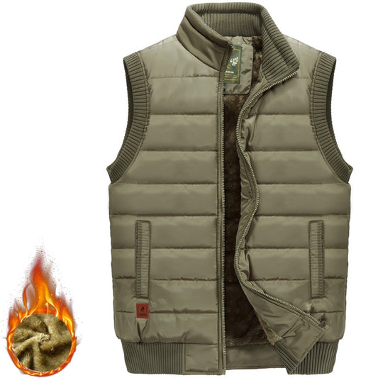 2023 Men's Winter Jackets Sleeveless Vest Thick Fleece Warm Waistcoat Male Plush Casual Windproof Big Size Plus 8XL Large