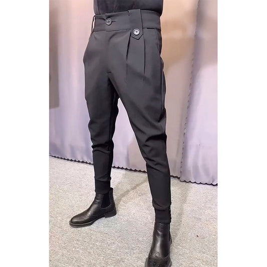 2023 Spring Summer Men Suit Pants Fashion Casual Business Pants Men Slim Fit Ankle Length Office Trousers Men Dress Pants F51