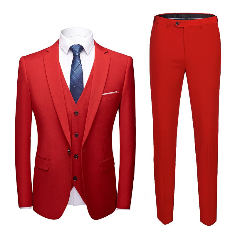 Men's 3 Piece Suits Elegant Wedding Dress Blazers Set Luxury Full Coat Pants Design With Business Fit Jacket And Vest