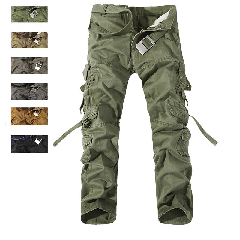 Military Tactical pants men‘s Multi-pocket washed overalls men loose cotton pants male cargo pants for male casual trousers