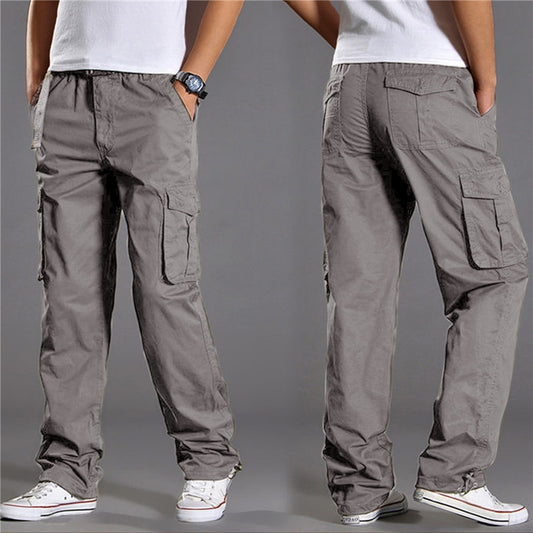 Brand Casual Pants men cargo pants cotton loose trousers mens pants overalls Multi Pocket Straight Joggers Homme 3XL