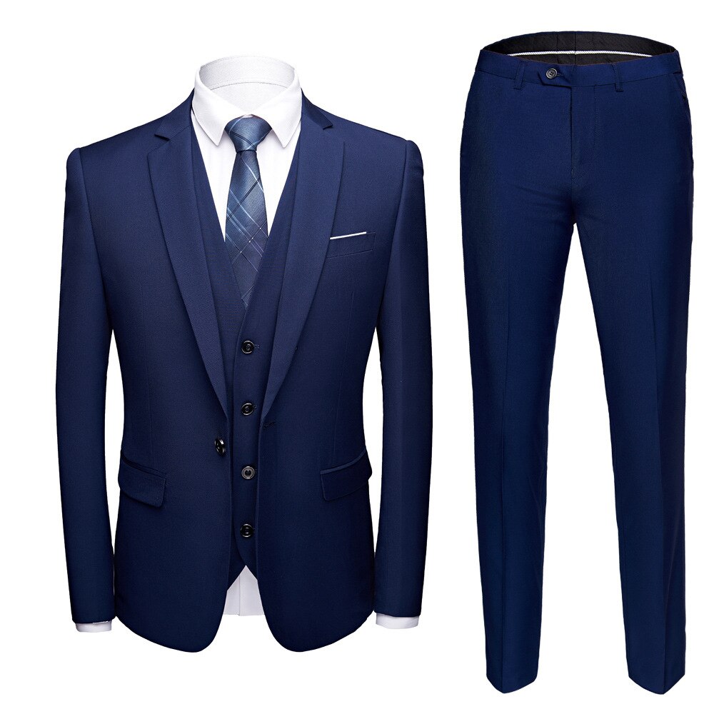 Men Wedding 2 Pieces Suit 3 Set Blazers Full Luxury Coat Pants Design Latest Vest Business 2022 Slim Fit Jacket Trousers