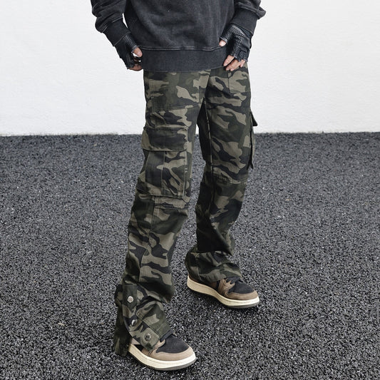 Cargo Pants Loose Casual Multi-pocket Baggy Elastic Waist Wide-leg summer High Street jogger Hiking fatigue trousers