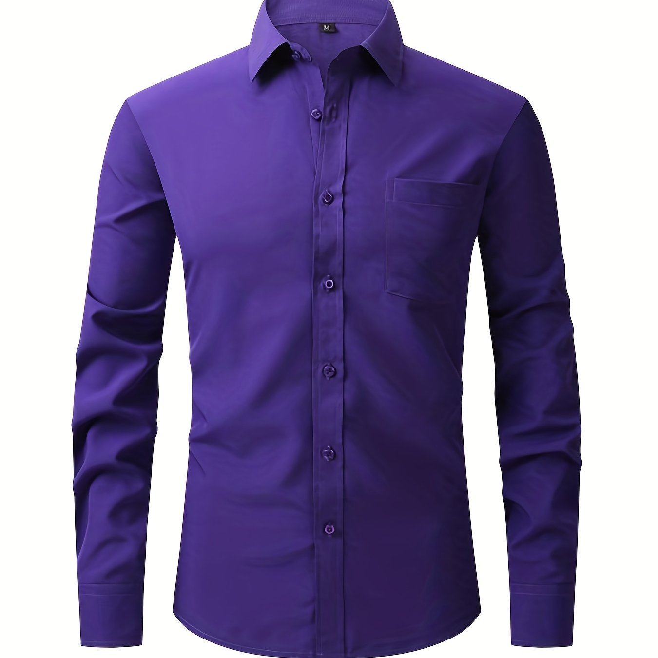 Men's Stylish Button Down Fit Lapel Dress Shirt - Perfect for Any Occasion!