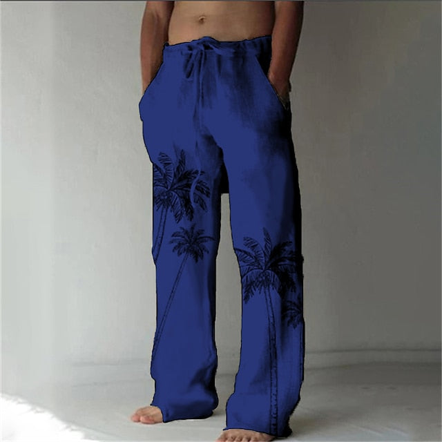 Pisoshare - Men's Trousers Summer Pants Beach Pants Drawstring Elastic Waist Front Pocket Graphic Skull Comfort Soft Casual Daily Fashion Hawaiian 1 2
