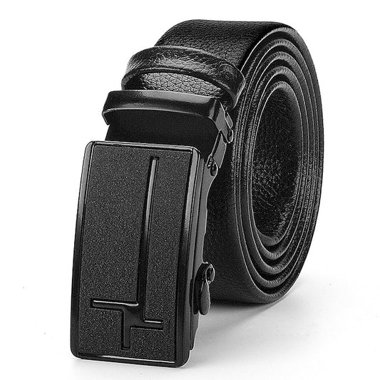 Men's Faux Leather Belt Casual Belt Ratchet Belt Black 125cm Faux Leather Stylish Casual Gentleman Plain Daily Vacation Going out