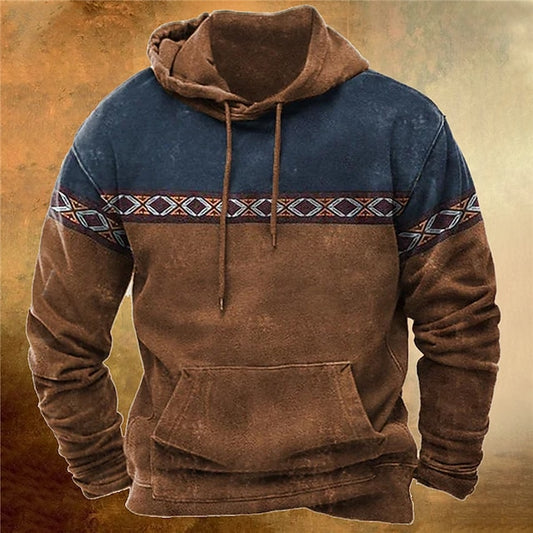 Men's Pullover Hoodie Sweatshirt Green Black Blue Brown Gray Hooded Color Block Graphic Prints Print Daily Sports 3D Print Basic Streetwear Designer Spring &  Fall Clothing Apparel Hoodies