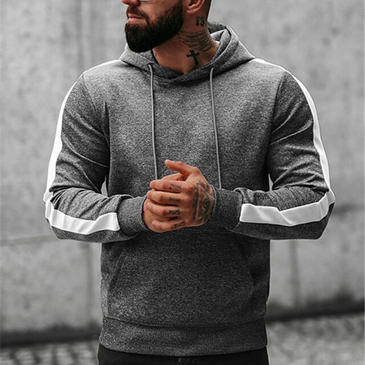 Men's Hoodie Black Navy Blue Green Gray Hooded Color Block Plain Patchwork Sports & Outdoor Daily Holiday Streetwear Cool Casual Spring &  Fall Clothing Apparel Hoodies Sweatshirts