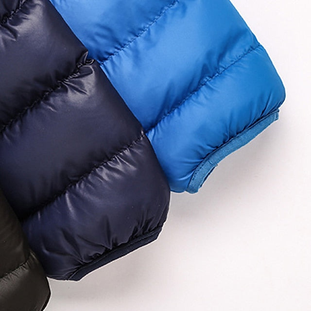 Men's Puffer Jacket Winter Jacket Quilted Jacket Winter Coat Cardigan Windproof Warm Hiking Quilted Outerwear Clothing Apparel Black Burgundy Blue