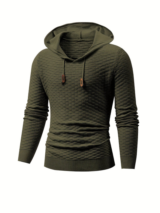 Foruwish - Men's Casual Drawstring Long Sleeves Hooded Pullover Sweaters