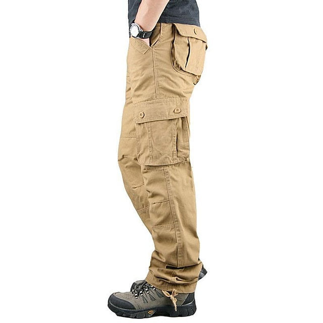 Men's Cargo Pants Cargo Trousers Trousers Work Pants Multi Pocket Plain Comfort Breathable Casual Daily Streetwear Sports Fashion ArmyGreen Grass Green Micro-elastic