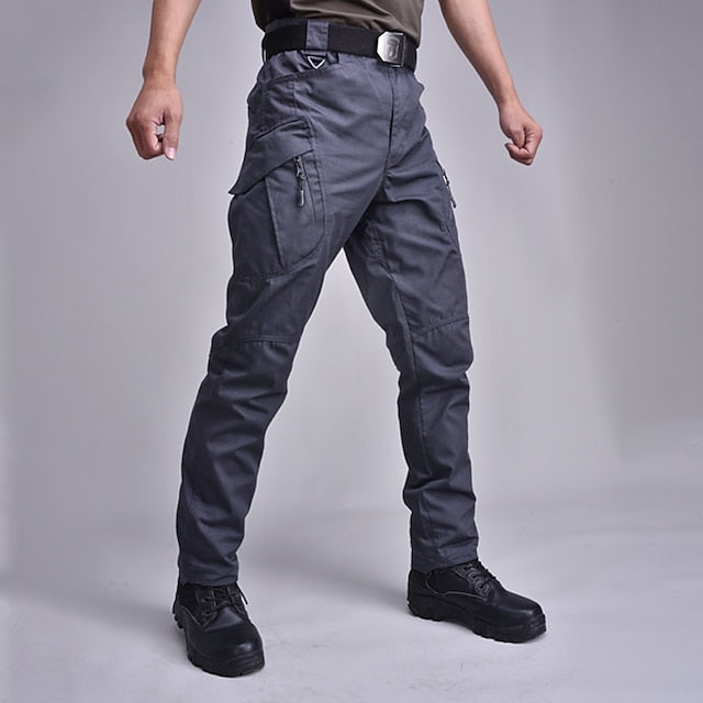 Men's Cargo Pants Cargo Trousers Tactical Pants Trousers Tactical Zipper Pocket Plain Camouflage Waterproof Wearable Sports Outdoor Hiking Cotton Blend Tactical Black Brown